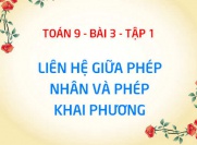 Liên hệ giữa phép nhân và phép khai phương: Quy tắc khai phương một tích, Quy tắc nhân các căn bậc hai - Toán 9 bài 3